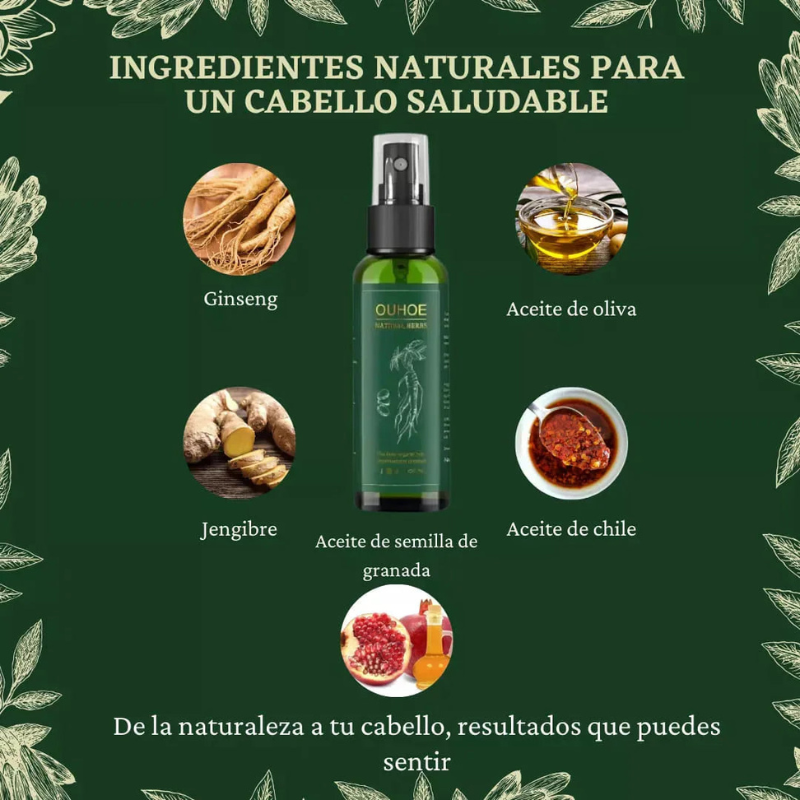 🌿 OUHOE - Spray para el crecimiento capilar ✨ + ENVIO GRATIS 🚚