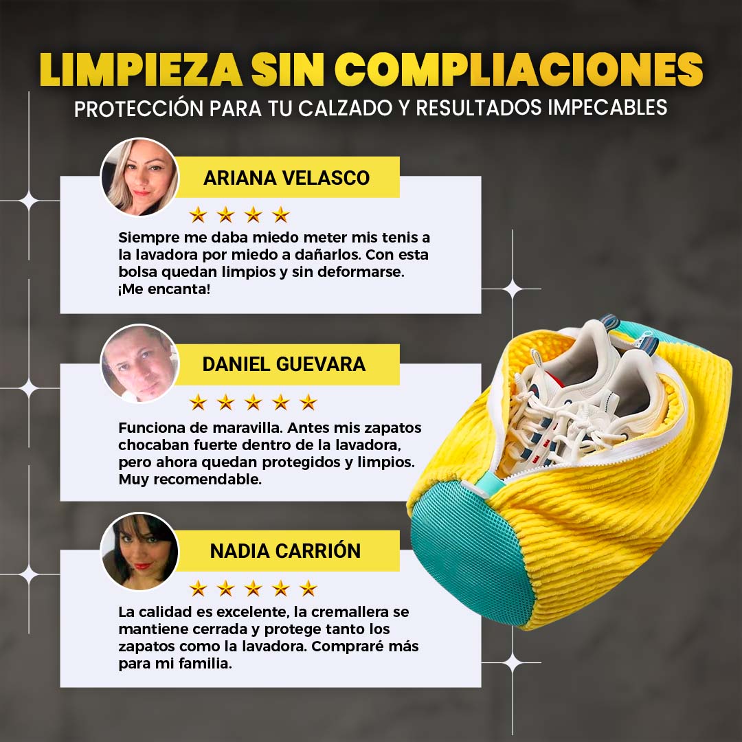 LAVAZAP 🧼 👟 - Bolsa resistente para lavado zapatos en lavadora + ENVIO GRATIS 🚚