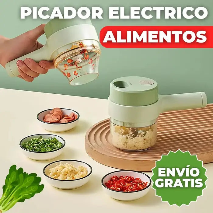 🥬 🥒  Picador Eléctrico Multifuncional 4en1 + ENVIO GRATIS 🚚